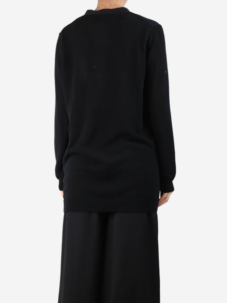 Black long cardigan - size L alternate image