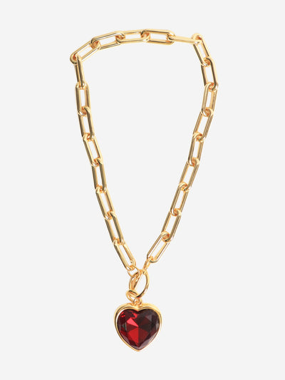 Gold gemstone heart necklace Necklaces Timeless Pearly 