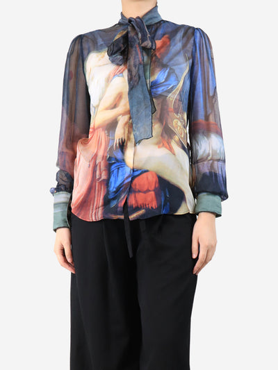 Multi AW 2003 graphic print shirt - size UK 12 Tops Dolce & Gabbana 