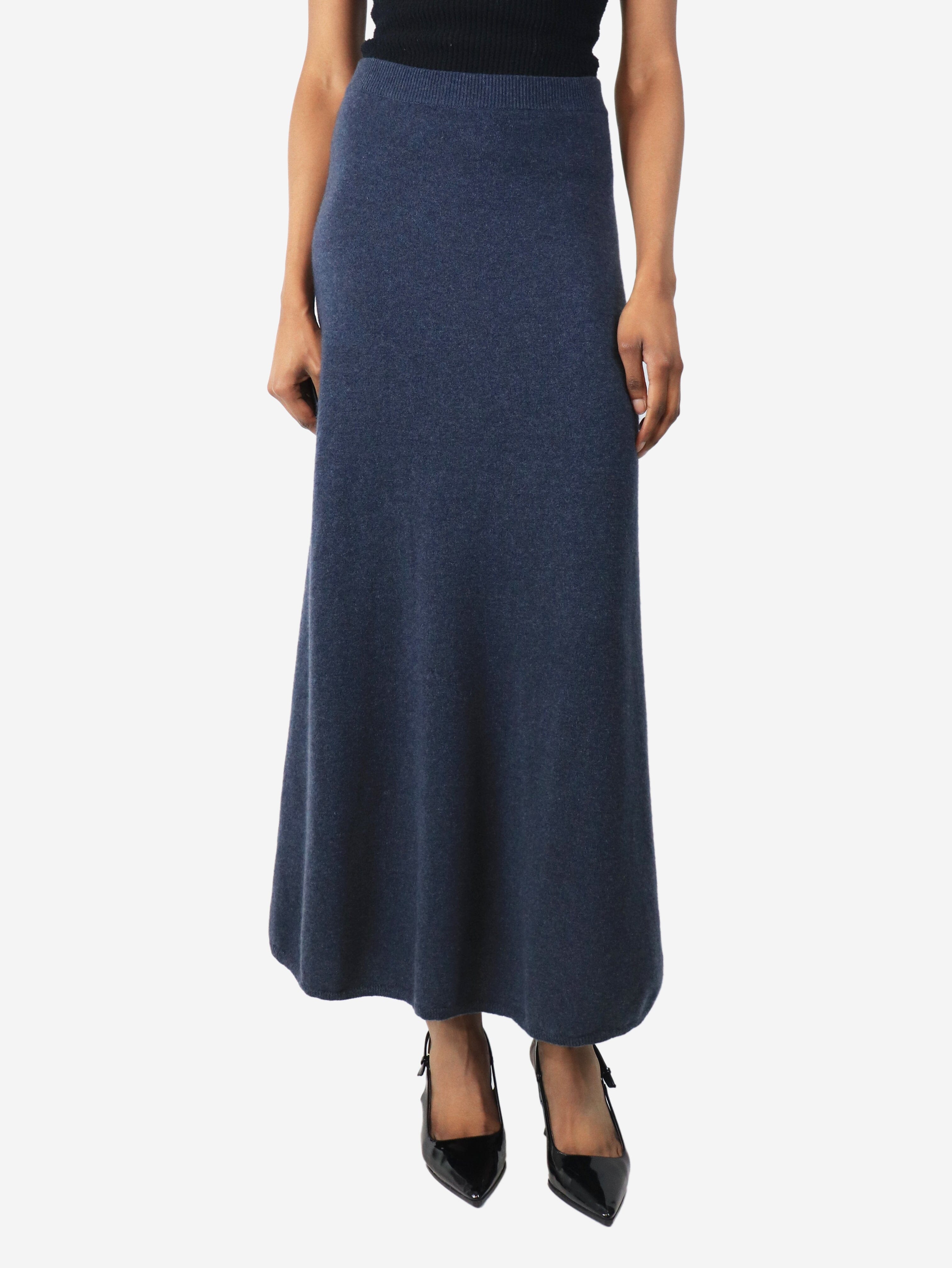 Blue cashmere midi skirt - size UK 4 Skirts Lisa Yang 