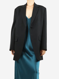 The Row Black single-buttoned wool blazer - size M