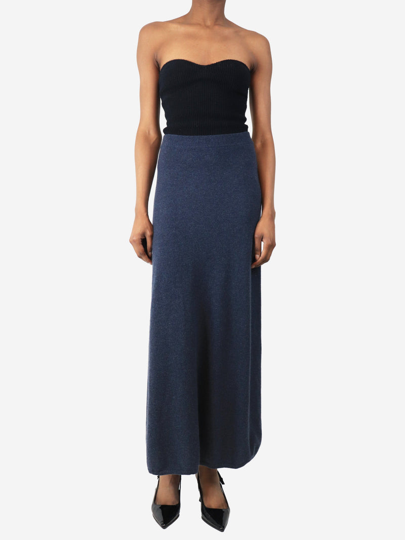 Blue cashmere midi skirt - size UK 4 Skirts Lisa Yang 