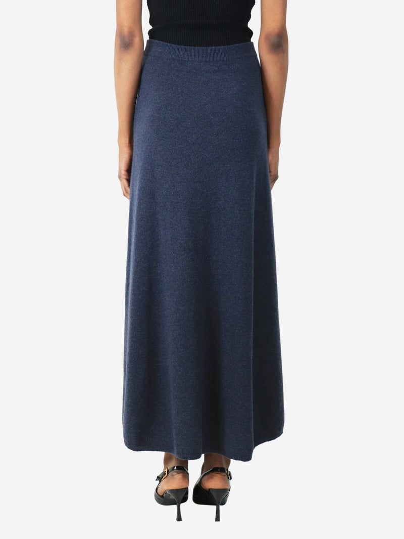 Blue cashmere midi skirt - size UK 4 Skirts Lisa Yang 