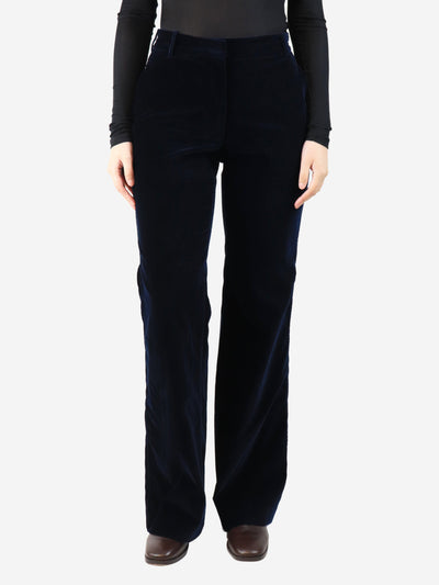 Blue velvet trousers - size UK 10 Trousers Victoria Beckham 