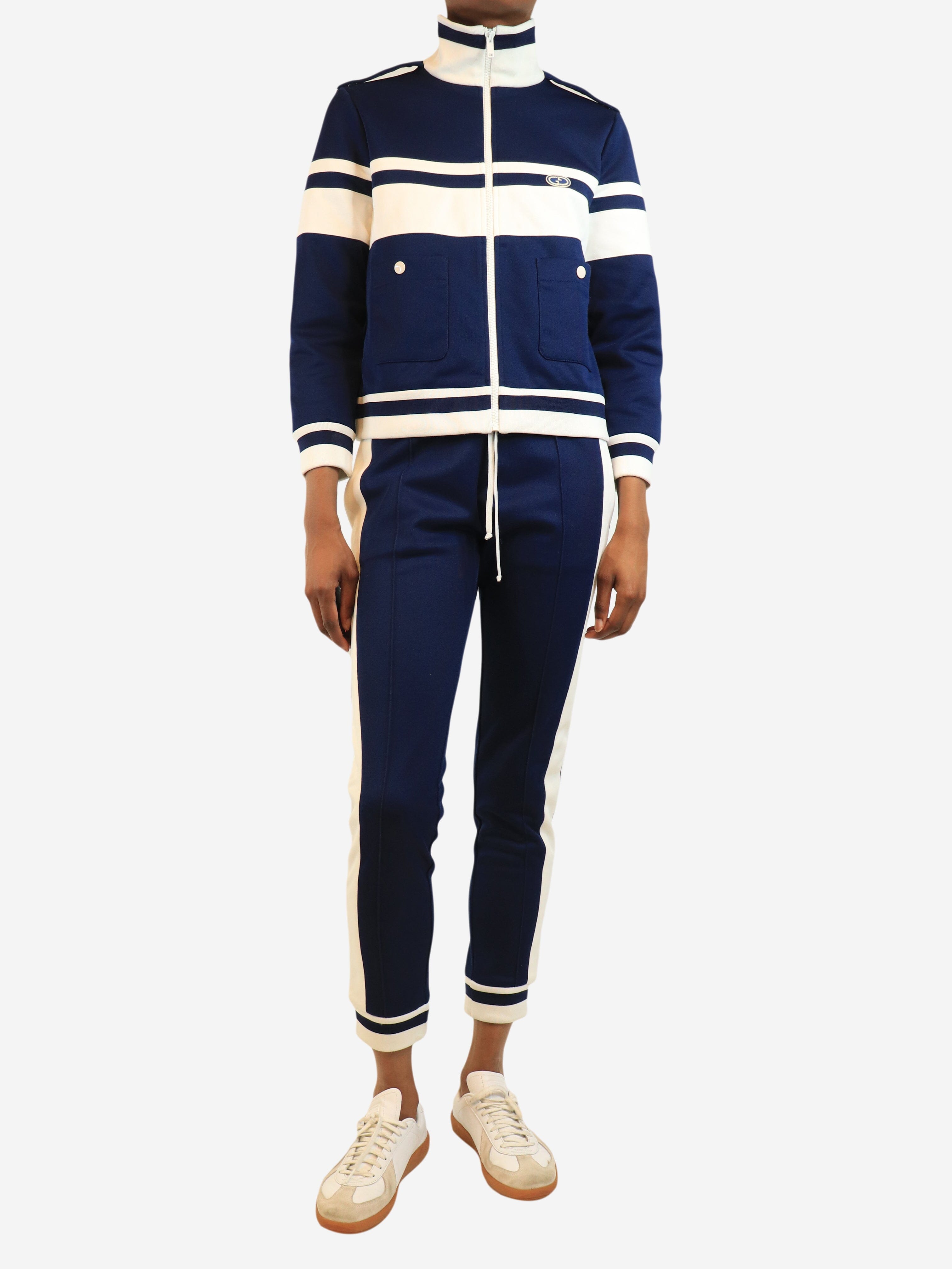 Blue two-piece technical tracksuit set - size XS