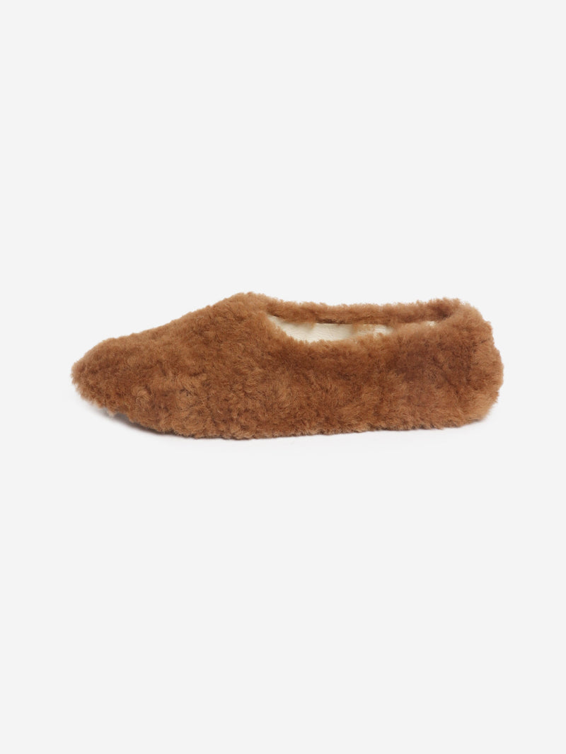 Camel Resort 2018 shearling slippers - size EU 37 Flat Shoes Celine 