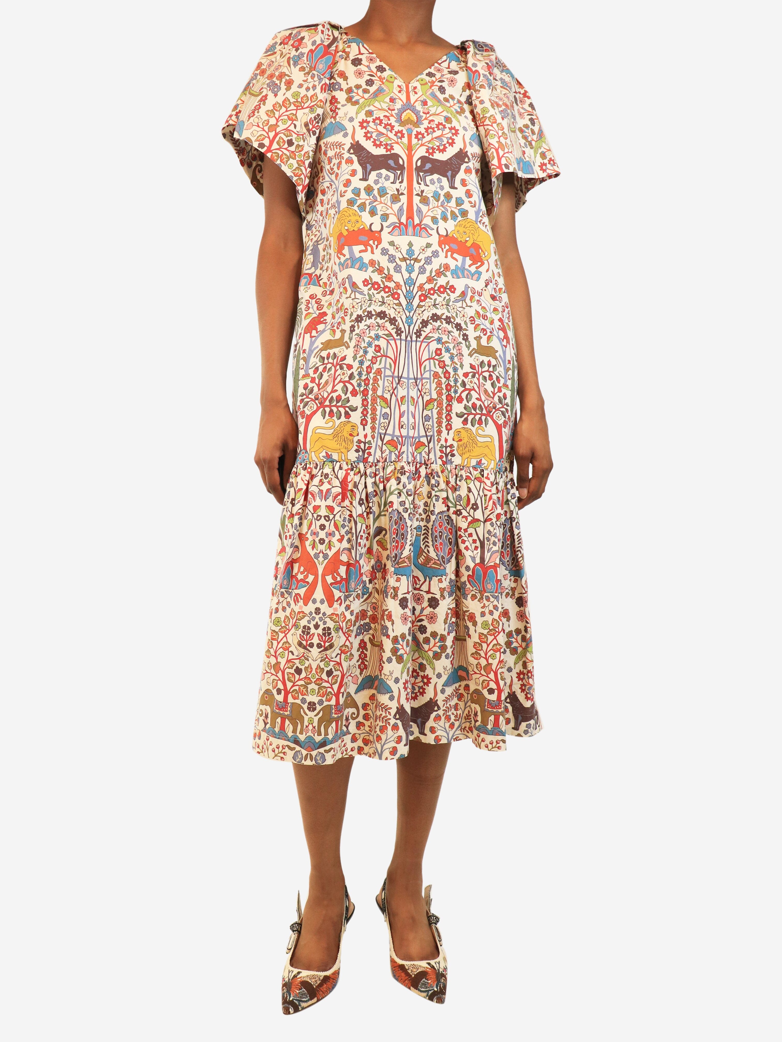 White cotton printed midi dress - size XS Dresses Rhode 