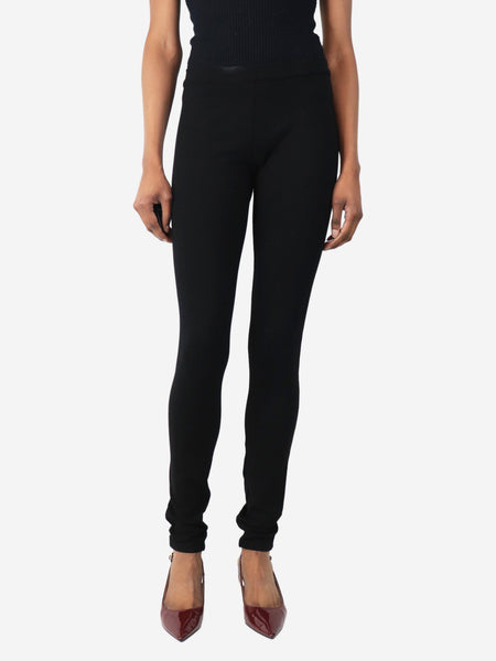 Black logo-patch leggings - size S product image