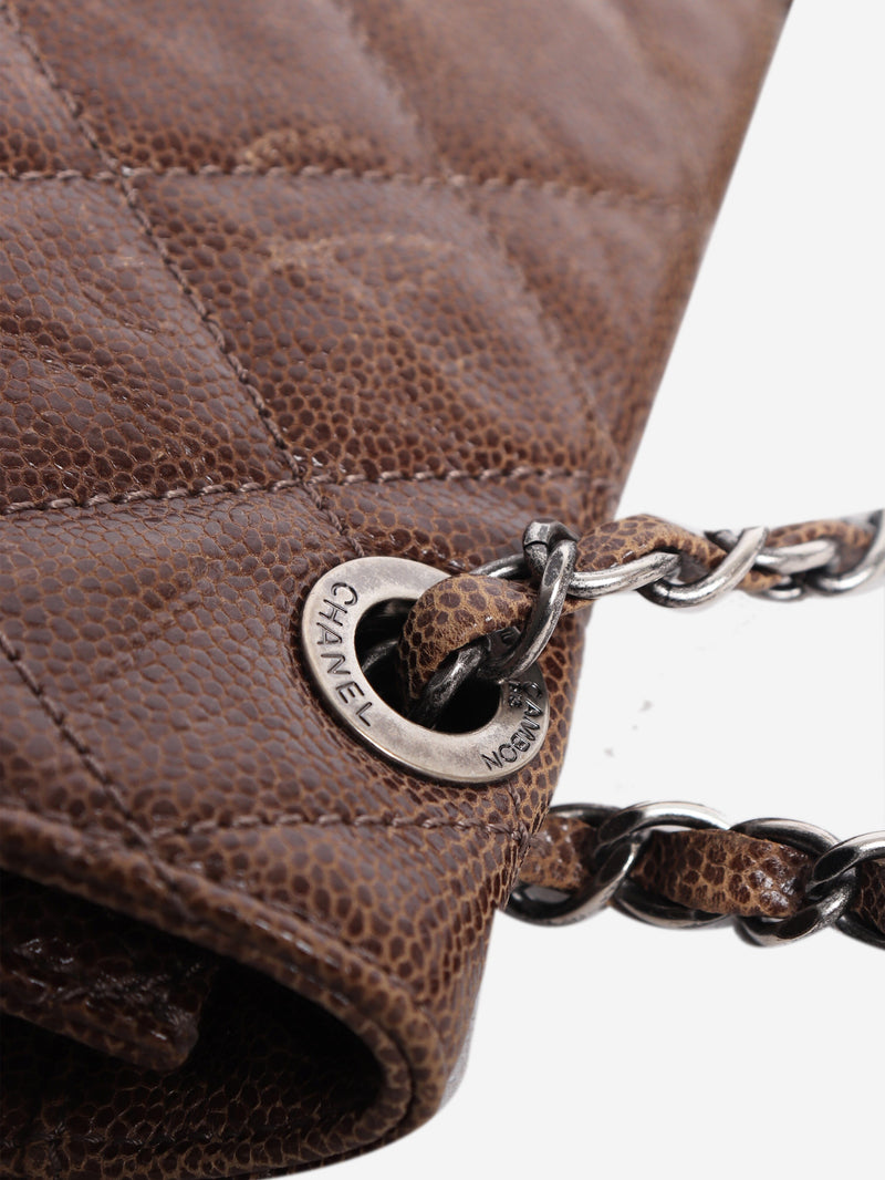 Brown 2013 jumbo caviar-quilted chain shoulder bag Shoulder bags Chanel 
