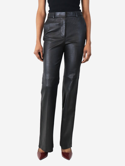 Black Tafira leather trousers - size UK 8 Trousers Joseph 