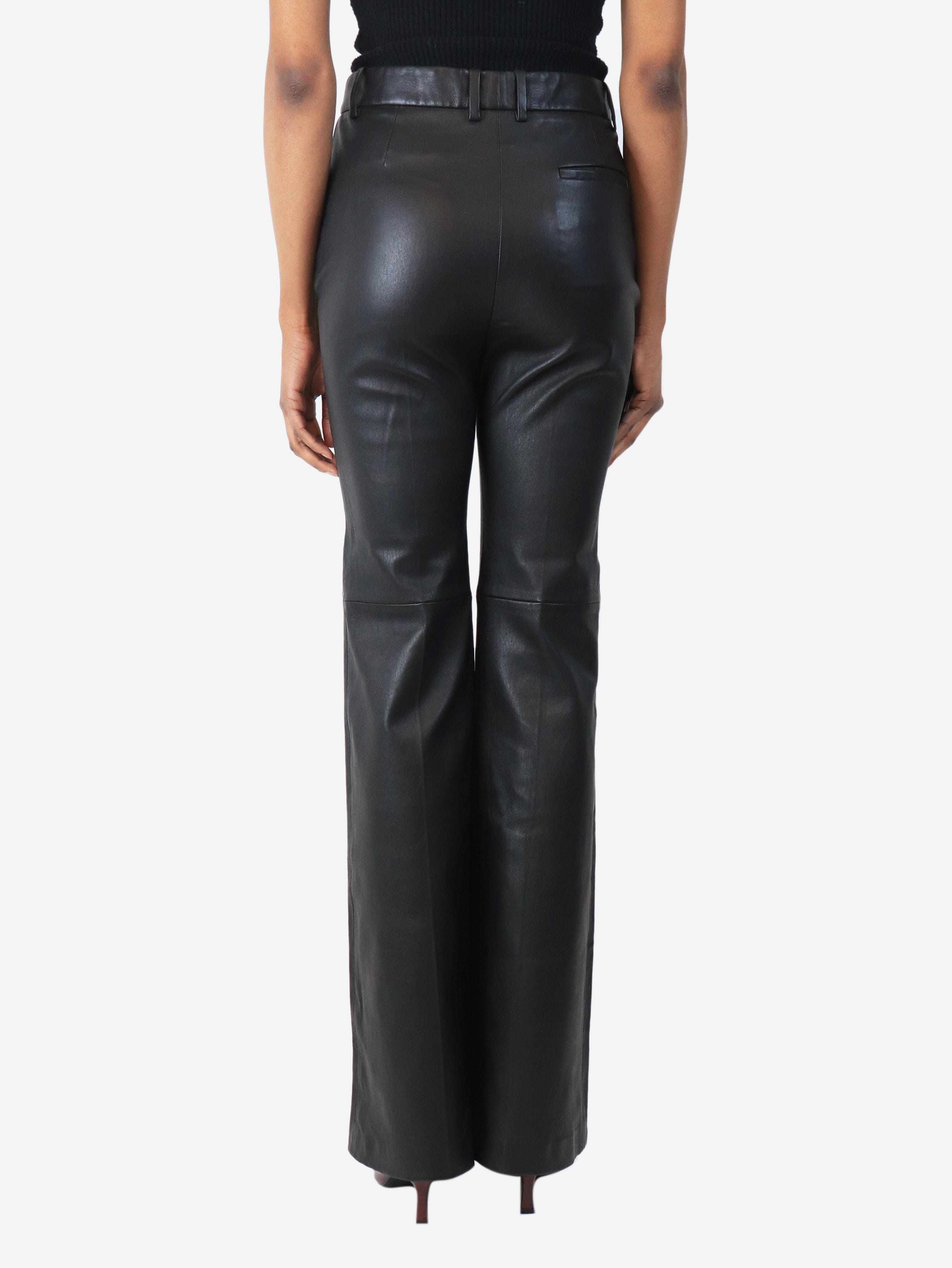 Black Tafira leather trousers - size UK 8 Trousers Joseph 