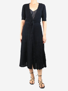 Eric Bompard Black crotchet maxi dress - size M