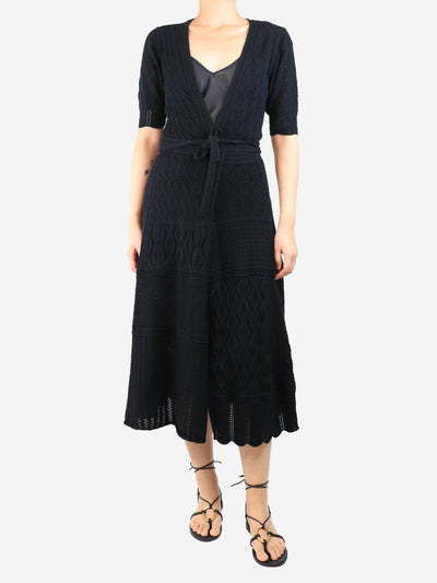 Black crotchet maxi dress - size M Dresses Eric Bompard 