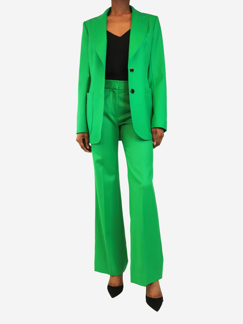 Green two-piece wool suit set - size UK 6 Sets Bella Freud 