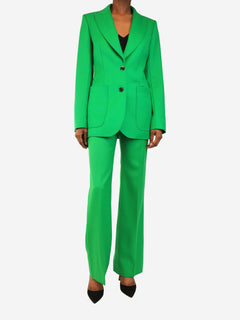 Green two-piece wool suit set - size UK 6 Sets Bella Freud 