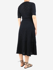 Eric Bompard Black crotchet maxi dress - size M