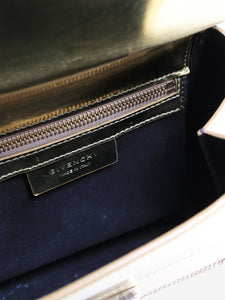 Givenchy Gold metallic leather shoulder bag
