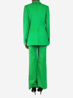Green two-piece wool suit set - size UK 6