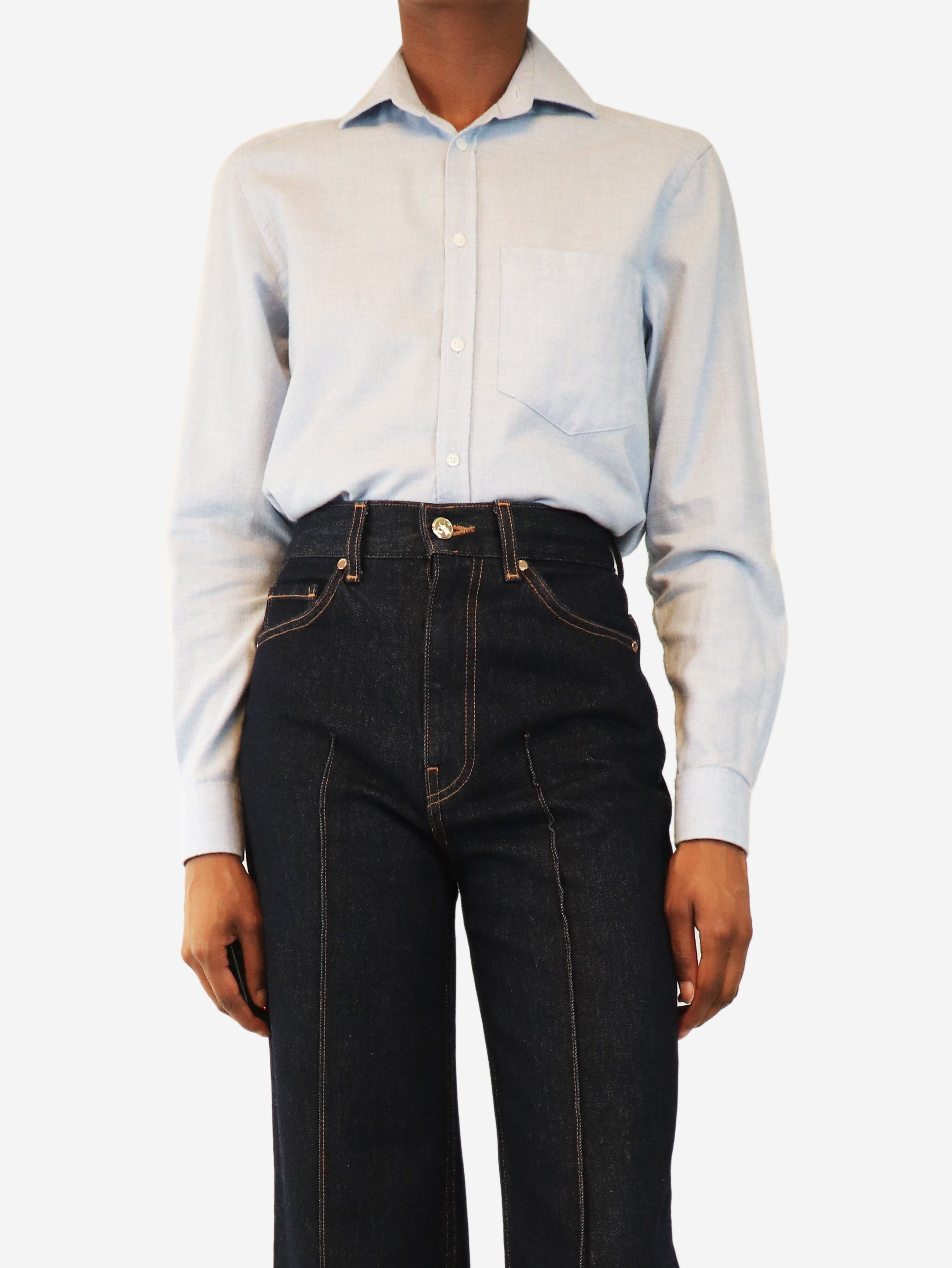 WNU Blue The Classic shirt - size UK 8 Tops WNU 
