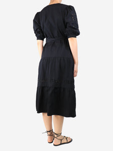Rose and Rose Black embroidered midi dress - size S