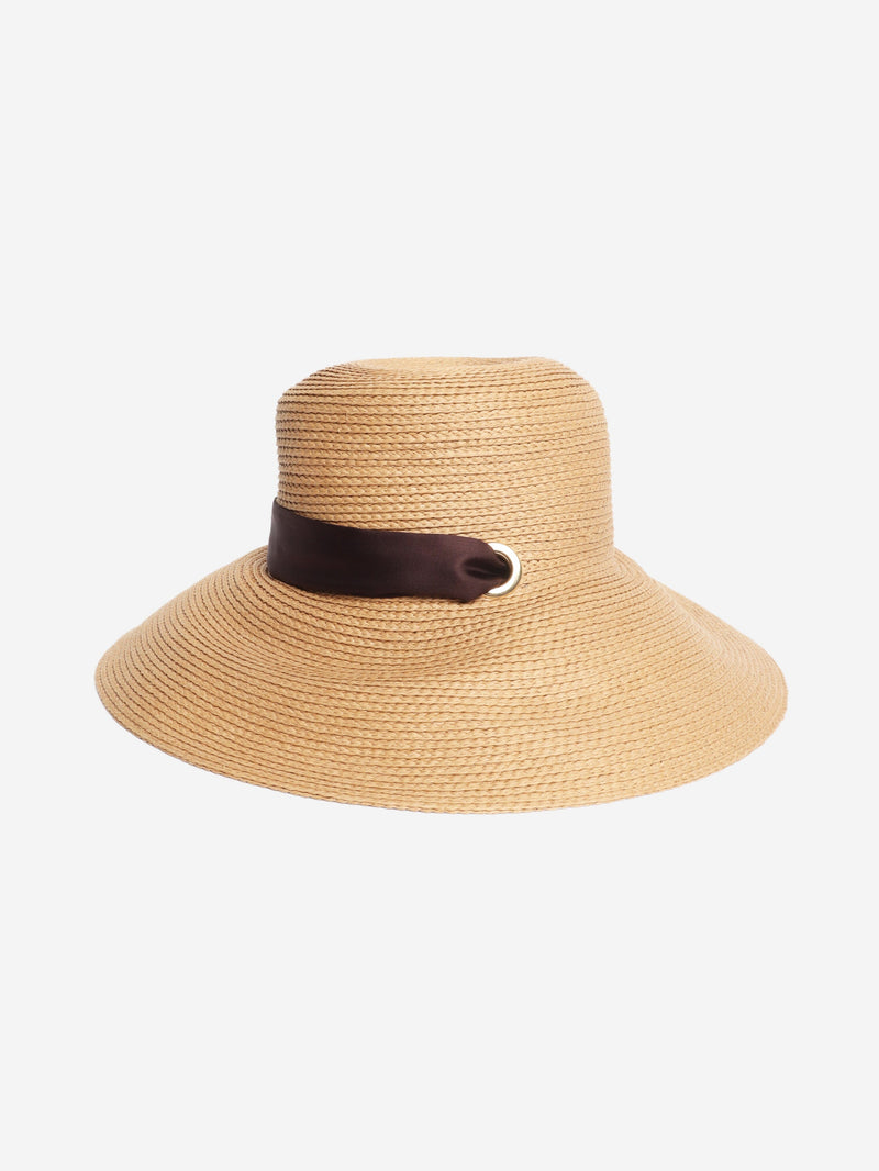 Neutral raffia sunhat