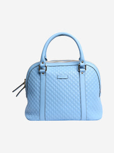 Gucci Blue leather microguccissima dome bag