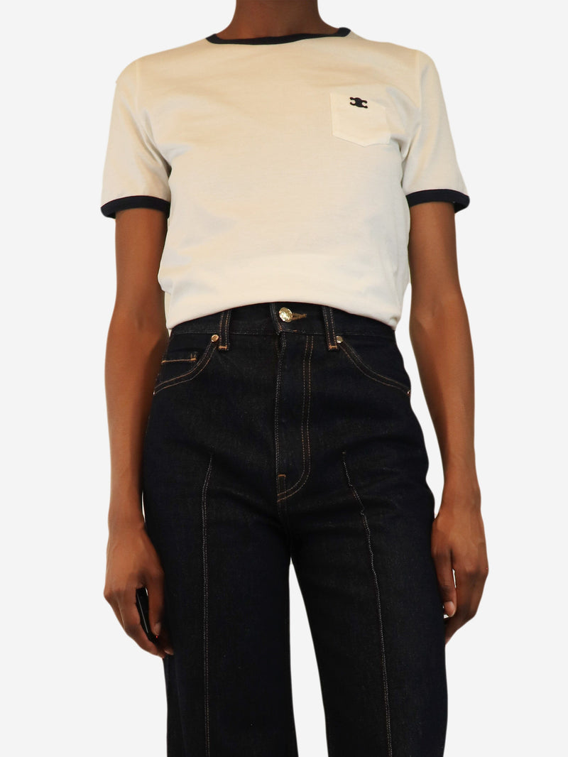 White pocket logo tee - size S Tops Celine 