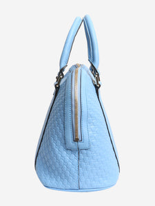 Gucci Blue leather microguccissima dome bag