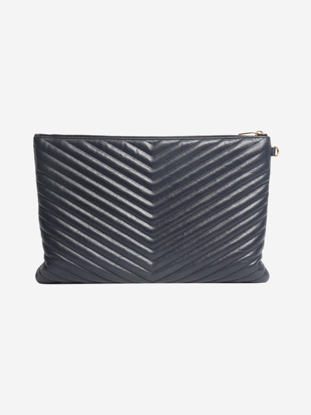 Dark blue Cassandre Matelasse tablet pouch alternate image