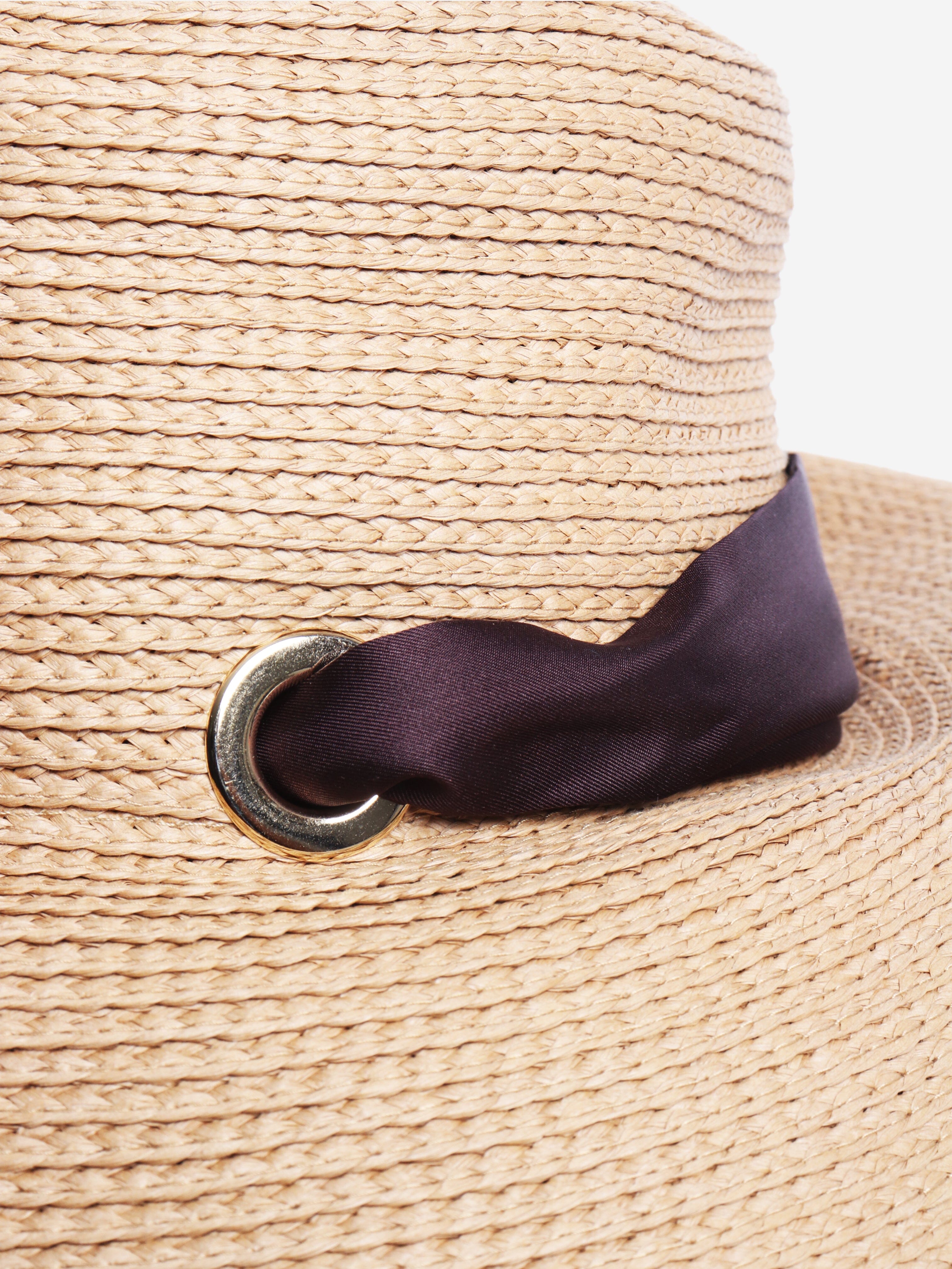 Neutral raffia sunhat