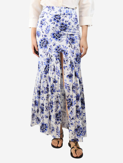Blue and white Delilah midi skirt - size S Skirts Alexandra Miro 