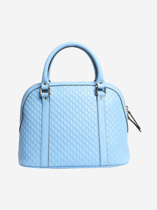 Gucci Blue leather microguccissima dome bag