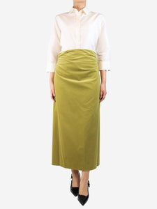 Dries Van Noten Green velvet skirt - size UK 14