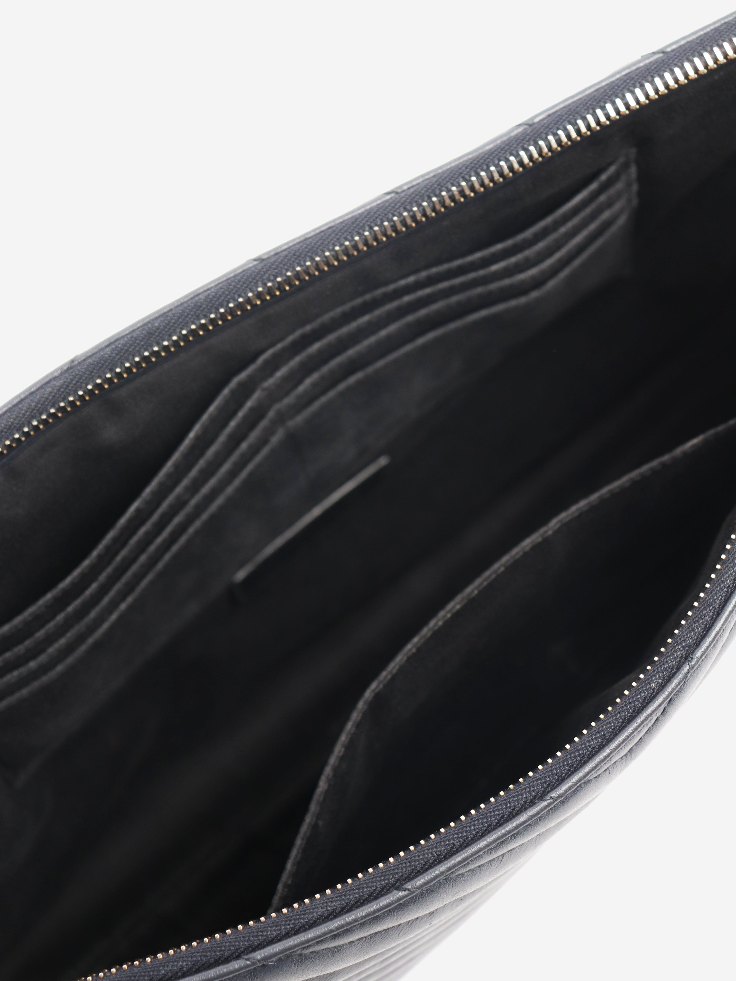Dark blue Cassandre Matelasse tablet pouch Clutch bags Saint Laurent 