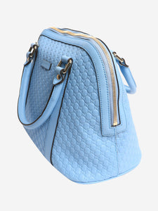 Gucci Blue leather microguccissima dome bag