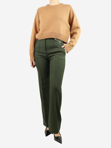 Aya Muse Green chain waistband trousers - size S