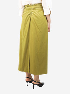 Dries Van Noten Green velvet skirt - size UK 14