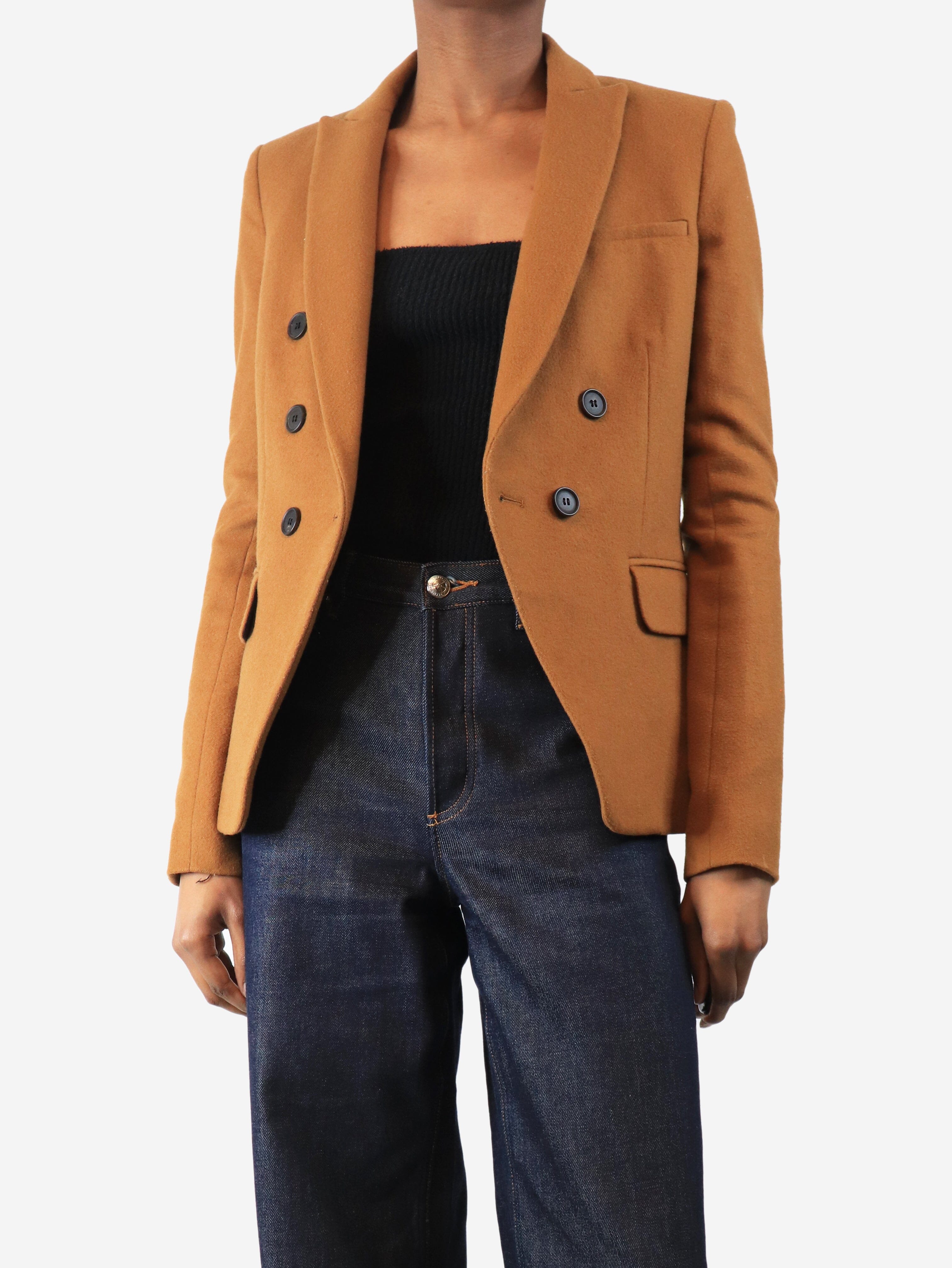 Brown wool blazer - size UK 8 Coats & Jackets Veronica Beard 