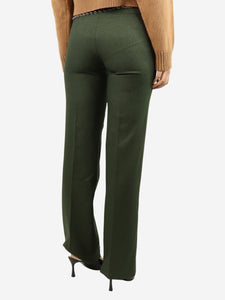 Aya Muse Green chain waistband trousers - size S