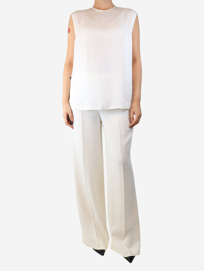 Cream sleeveless top and crepe trouser set - size UK 12 Sets Stella McCartney 