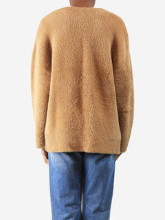 Camel brushed cardigan - size UK 6 Knitwear Forte Forte 