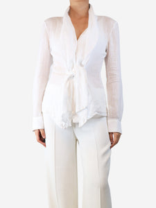 100% Capri White linen shirt - size XL