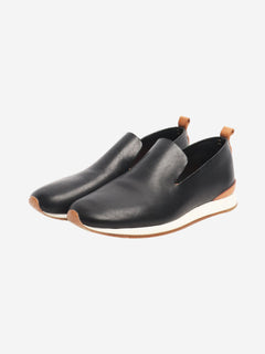 Black Handsewn slip-on shoes - size EU 38 Flat Shoes FEIT 