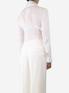 100% Capri White linen shirt - size XL