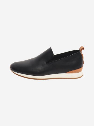 Black Handsewn slip-on shoes - size EU 38 Flat Shoes FEIT 