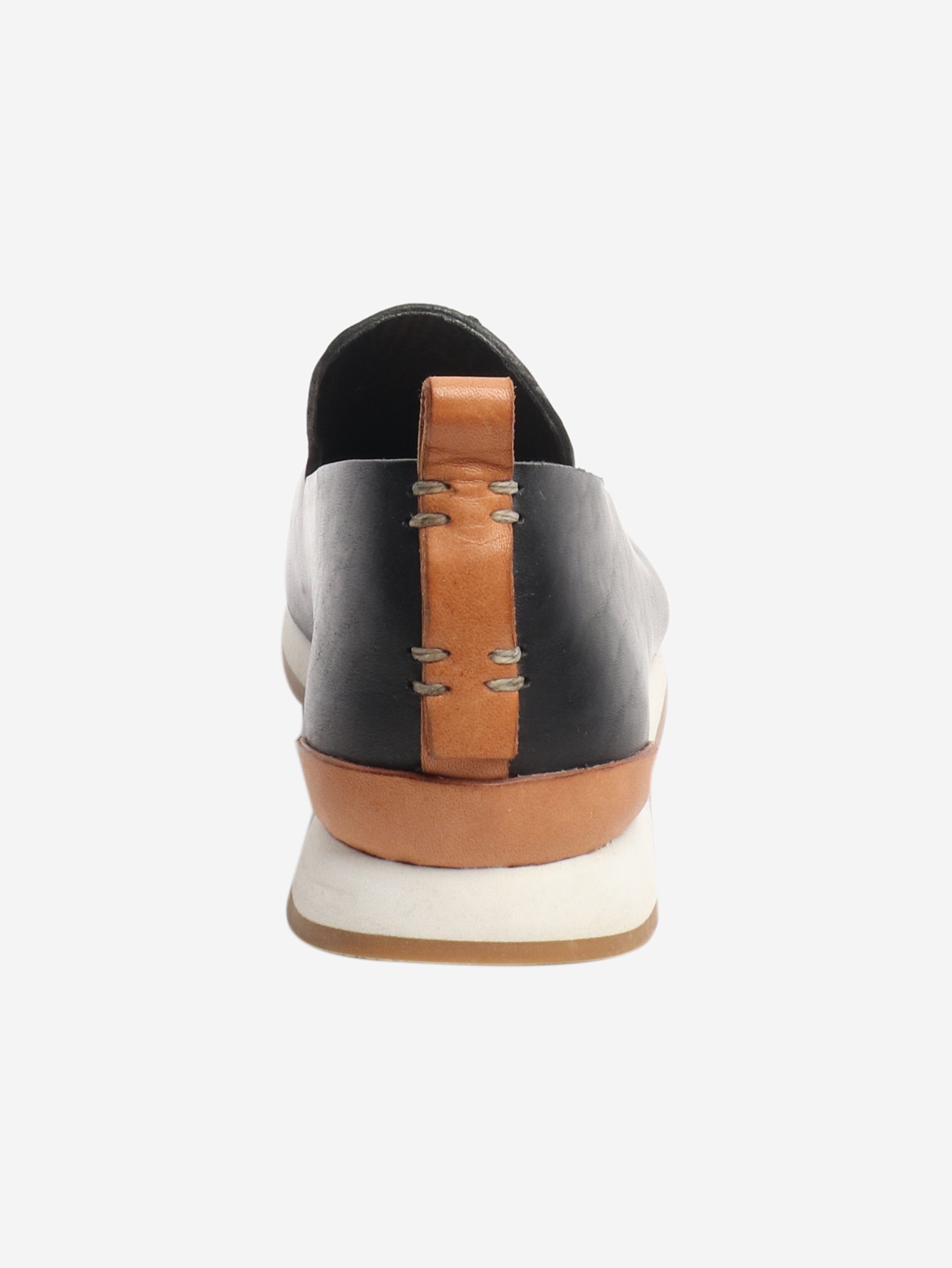 Black Handsewn slip-on shoes - size EU 38 Flat Shoes FEIT 