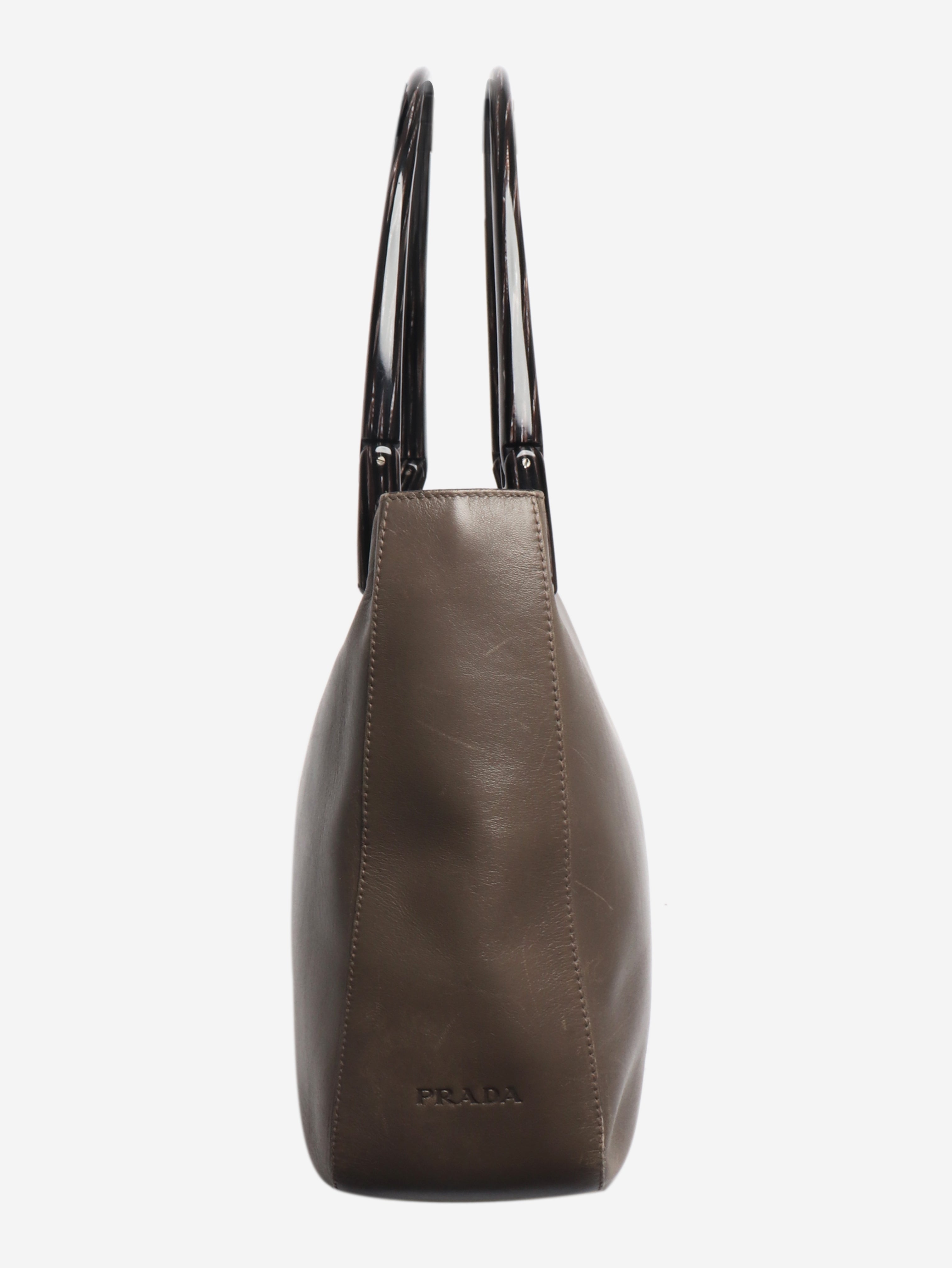 Brown vintage leather shoulder bag