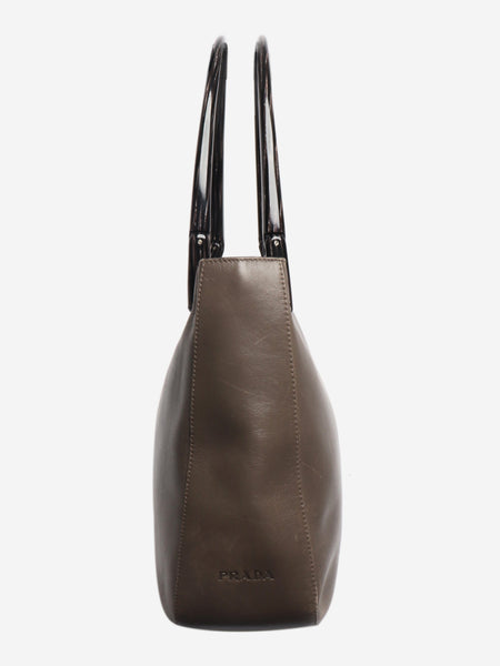 Brown vintage leather shoulder bag alternate image