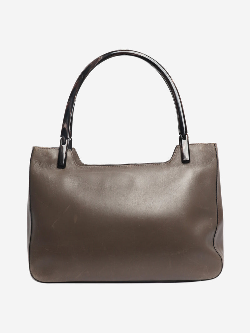 Brown vintage leather shoulder bag