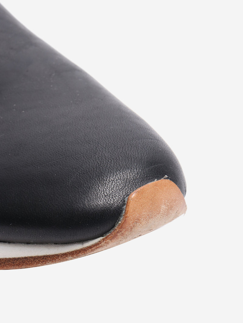 Black Handsewn slip-on shoes - size EU 38 Flat Shoes FEIT 